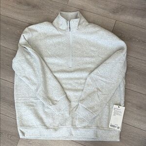 lululemon athletica Men's Light Gray Zip-Up Sweater